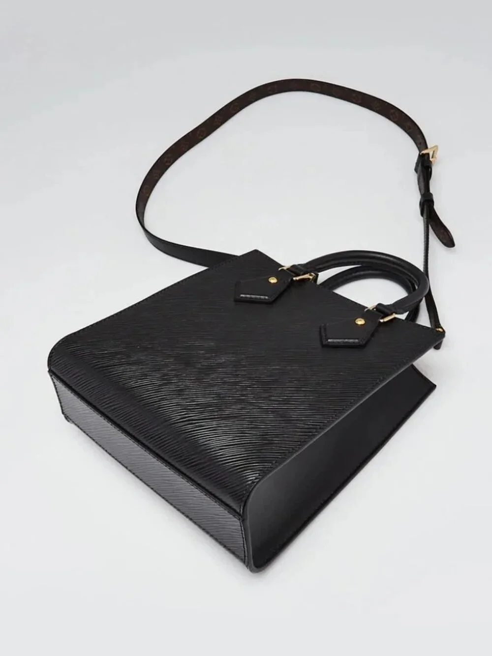 Louis Vuitton Black Epi Leather Sac Plat NV BB Bag